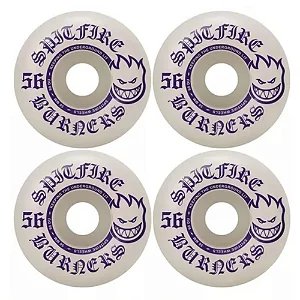 Roda Spitfire Burner Branca White & Purple 99D 56mm