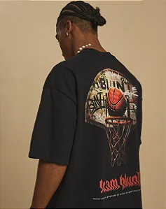 Camiseta Blunt Oversized Hoop - Preto