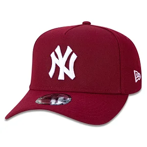 Boné New Era 9FORTY A-Frame Snapback Aba Curva MLB New York Yankees - Vinho