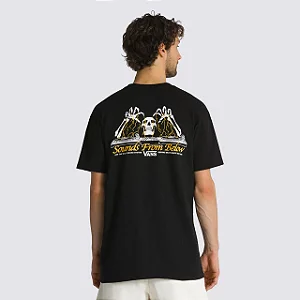 CAMISETA VANS SOUNDS FROM BELOW SS BLACK