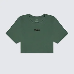 Blusa Vans Flying V Crew Dark Forest Cropped