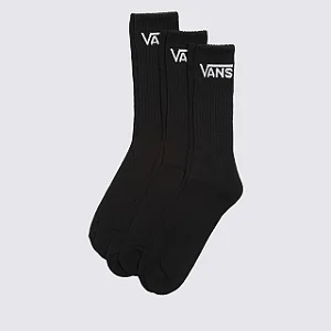 MEIA VANS CLASSIC CREW PRETA - ( 3 PARES )  39 ao 45