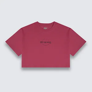 Camiseta Vans Rylen SS Relaxed Crop – Rosa Escuro