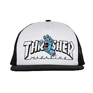 Boné Thrasher x Santa Cruz Screaming Hand - Branco