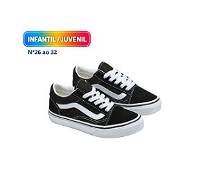 Tênis Vans Old Skool Infantil Black True White