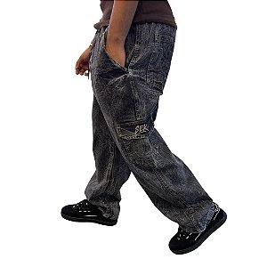 Calça Sek Baggy Cargo - Cinza Estonada
