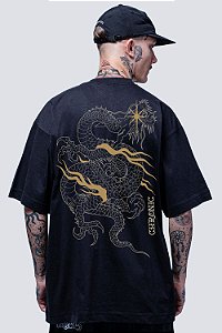 Camiseta Chronic Oversized Dragon 4295 - Preta