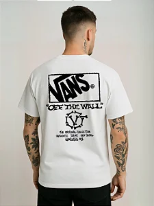 camiseta Vans ss circle bones white