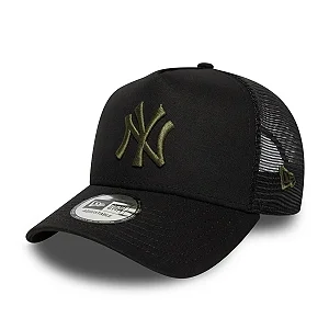 Boné New Era 9FORTY  Trucker Yankees Preto - IMPORTADO