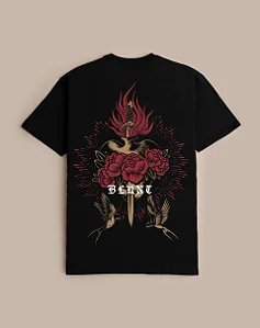Camiseta Blunt Plus-Size Oversized Blessed - Preto
