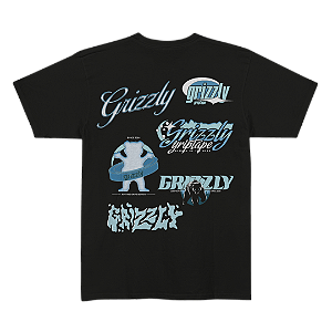 Camiseta Grizzly Back Script Logo - Black