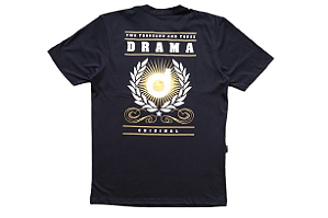 Camiseta Drama Gold Crest - Preta