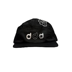 Boné Five Panel Drama Full Black Logo