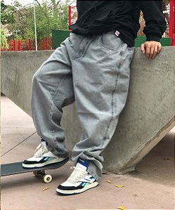 Calça Foton Jeans Balloon Marmorizada