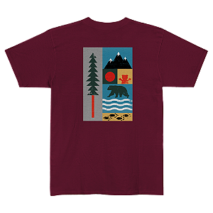 Camiseta Grizzly Especial Tread Light - Burgundy