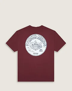 Camiseta Vans ss scratched record bordeaux