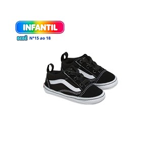 Tênis old skool infantil black true white