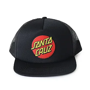 Boné Santa Cruz Trucker Classic Dot Preto