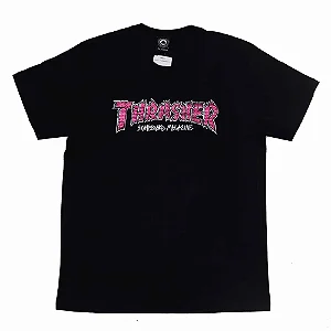 Camiseta Thrasher Magazine Brick Logo - Preto (Tamanho Big)