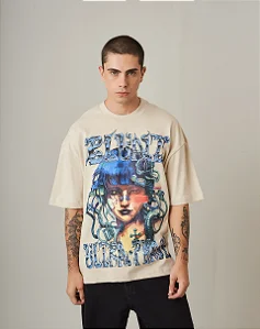 Camiseta Blunt Oversized Circuita - Aveia