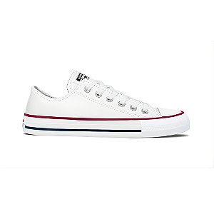 Tênis All Star Chuck Taylor Couro Cano Baixo Branco