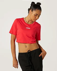 Camiseta Vans cropped flying v crimson haze