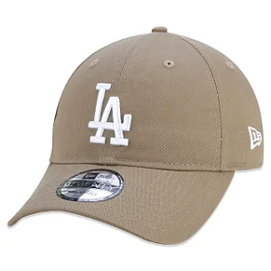 Boné New Era 9TWENTY Los Angeles Dodgers MLB Kaki Logo Branco