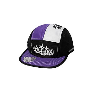 Boné Trip Side Microfibra Aba Flexível - Preto, Branco e Roxo