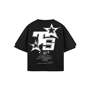 Camiseta Trip Side Oversized Boxy PREMIUM Star - Black