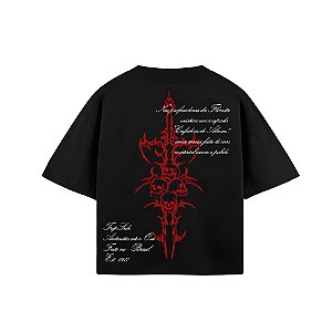 Camiseta Trip Side Oversized Boxy PREMIUM Skulls - Black