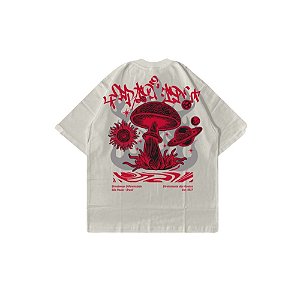 Camiseta Oversized Premium Mystic Mushroom - OFF White