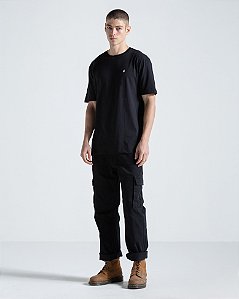 Camiseta Volcom Regular Stone Blanks Preta