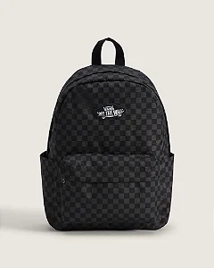 Mochila Vans old skool black charcoal checkerboard