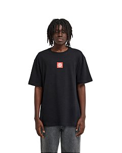 Camiseta Element Square logo Red - Preta