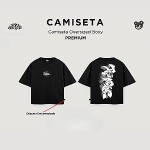 Camiseta Trip Side Oversized Boxy PREMIUM Tags - Black