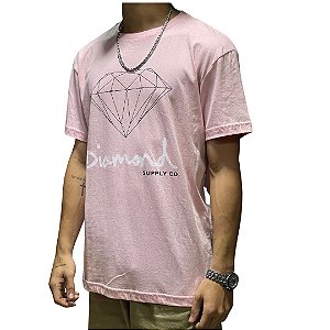 CAMISETA DIAMOND OG SCRIPT OVERDYE TEE - PINK