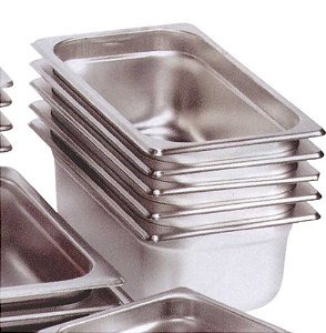 cubas GN 1/4 - 16,2 x 26,5cm - inox, sem alça