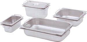 cubas GN 1/1 - 32,5 x 53cm - inox 201, com alça