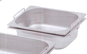 cubas GN 1/2 - 26,5 x 32,5cm - inox 201, com alça