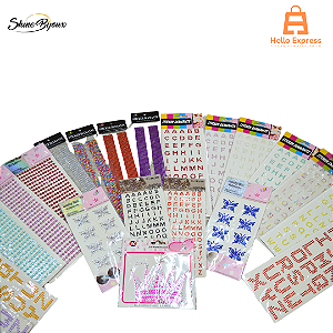 Kit Cartelas de Meia Pérola e Strass Adesivo – Para Maquiagem, Penteados, PET e Artesanato