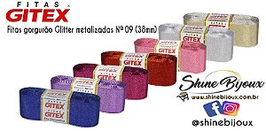 Fita cetim estampa xadrez Gitex® Nº12(48mm) Rolo 10 metros