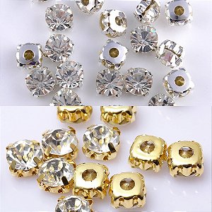 Strass Engrampado Ponto de Luz para Bordados e Costura