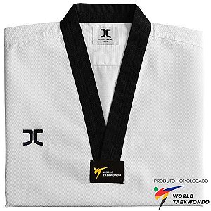 Dobok Kimono Taekwondo JCalicu CHAMPION Gola Preta