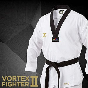 Dobok Kimono Taekwondo JCalicu Vortex Fighter II Gola Preta