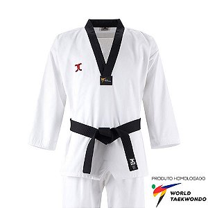 Dobok Kimono Taekwondo JCalicu CLUB Gola Preta