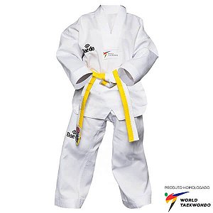 Dobok Kimono Taekwondo Daedo FIT Infantil Gola Branca