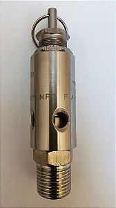 Válvula de Segurança 1/2" BSP Aço Inox AISI 304 Aferida e Certificada 5Bar