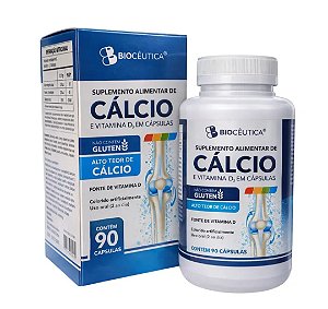 Cálcio + Vitamina D3 Biocêutica – 90 Cápsulas