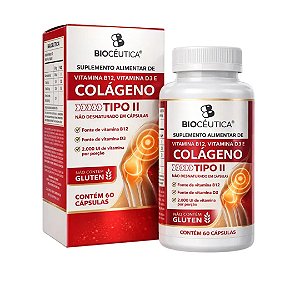 Colágeno Tipo II + Vitamina B12 e Vitamina D3 – 60 Cápsulas