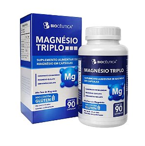 Magnésio Triplo - 90 Capsulas